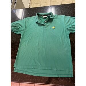 Masters Polo Shirt Sz L Mens Green Augusta National Golf Shop Slazenger Preppy
